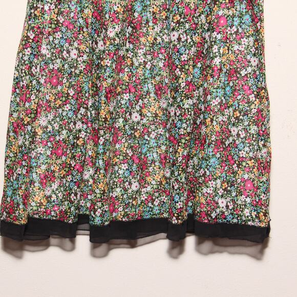 NEW Christopher & Banks Floral Pleated Cotton Skirt Size 8 - Picture 4 of 11